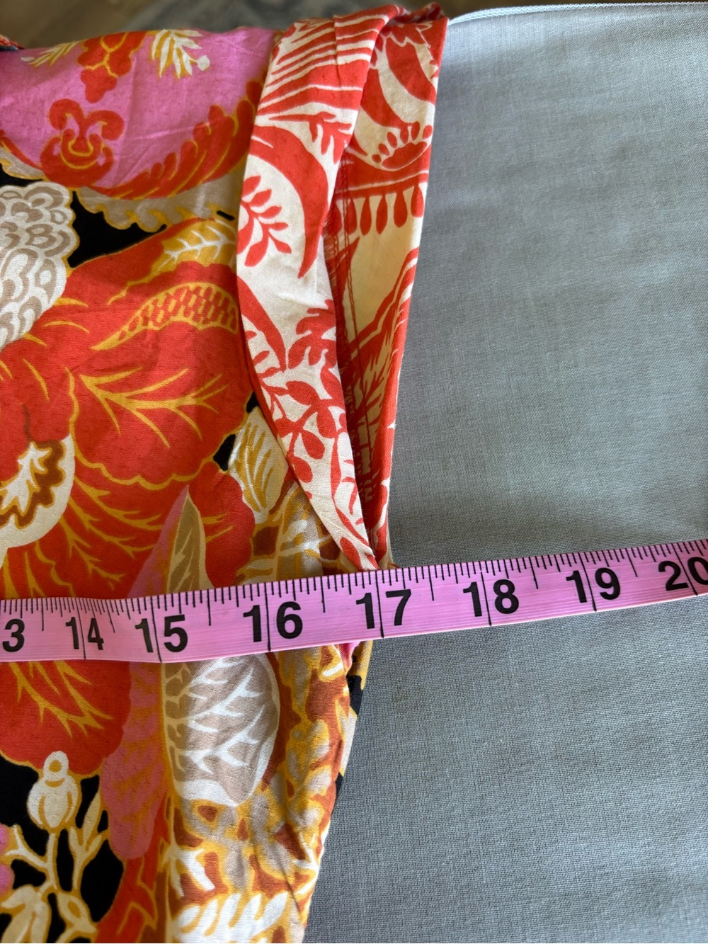 Anthropologie Wrap Midi Dress Mixed Print Floral Ruffle Hem Resort Boho M - Picture 5 of 8